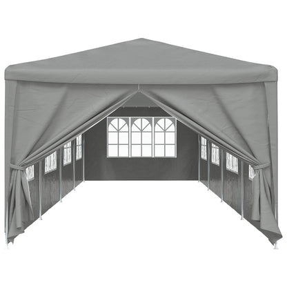 vidaXL Party Tent 1200 x 300 x 255 cm Light Grey PE and Steel