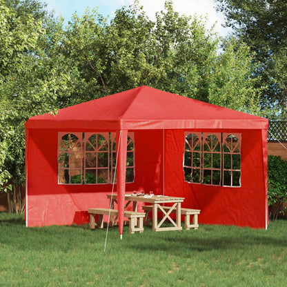 vidaXL Party Tent Sidewall 2 pcs 300 x 195 cm Red PE and Steel