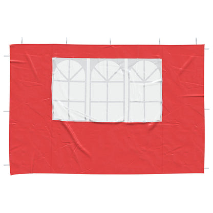 vidaXL Party Tent Sidewall 2 pcs 300 x 195 cm Red PE and Steel