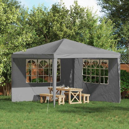vidaXL Party Tent Sidewall 2 pcs 300 x 195 cm Light Grey PE and Steel