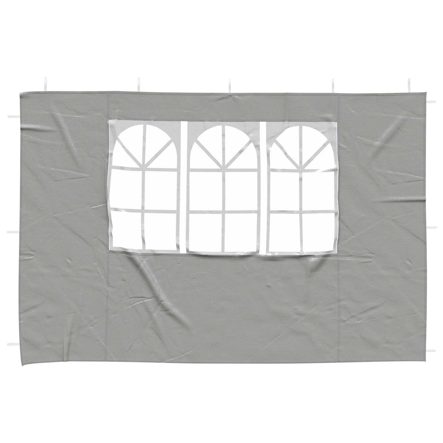 vidaXL Party Tent Sidewall 2 pcs 300 x 195 cm Light Grey PE and Steel