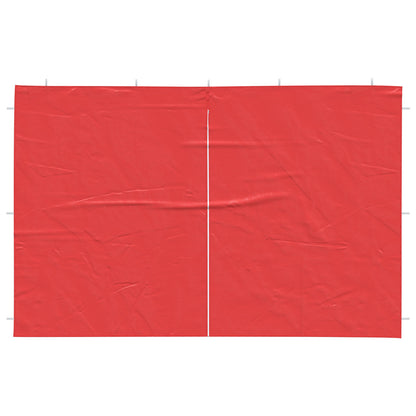 vidaXL Party Tent Sidewall 2 pcs Red 300 x 195 cm PE and Steel