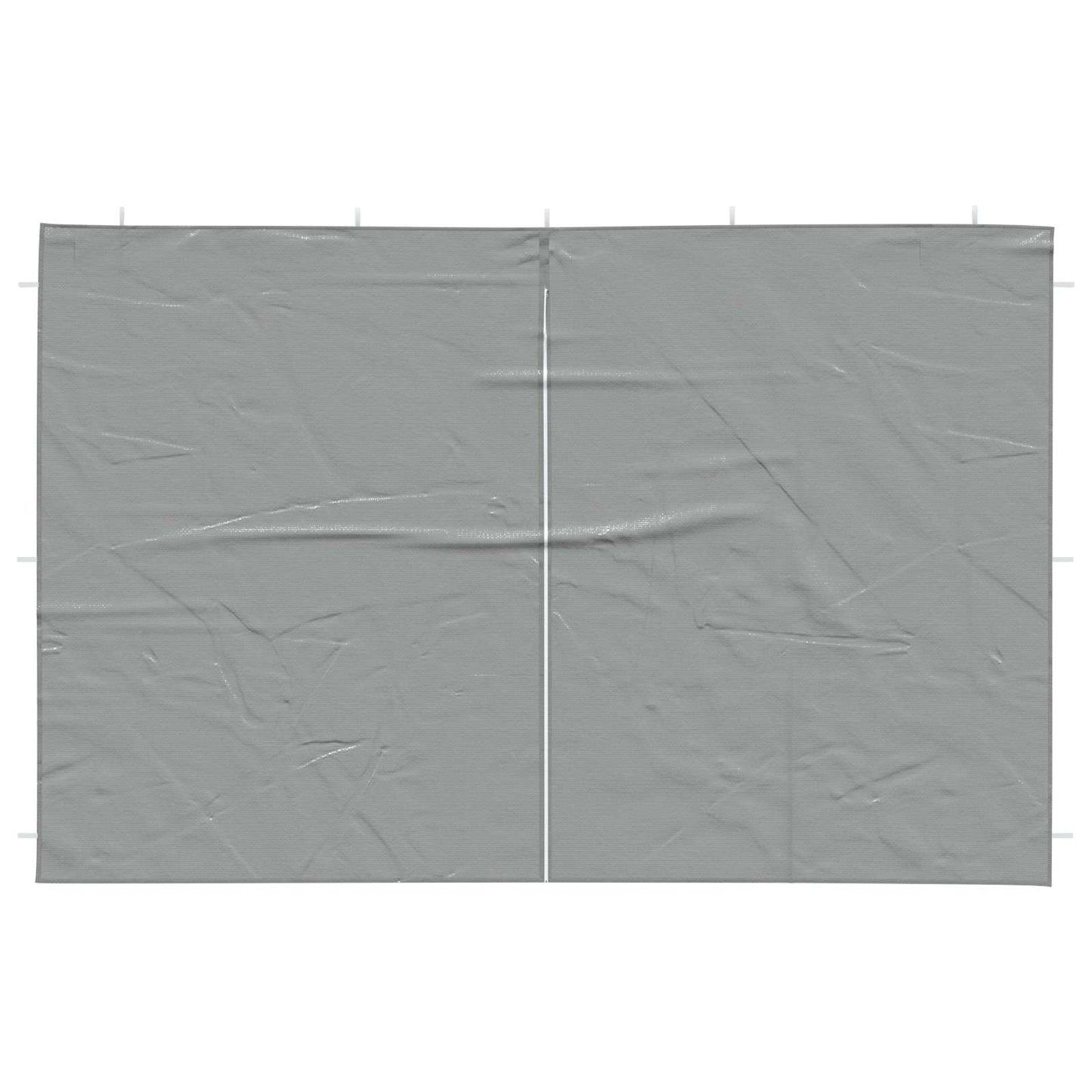 vidaXL Party Tent Sidewall 2 pcs Light Grey 400 x 195 cm PE and Steel