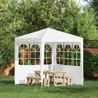 vidaXL Party Tent Sidewall 2 pcs 200 x 195 cm White PE and Steel