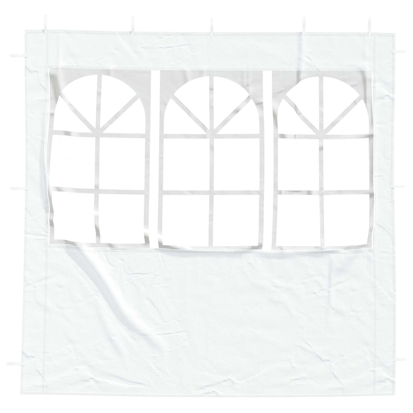 vidaXL Party Tent Sidewall 2 pcs 200 x 195 cm White PE and Steel