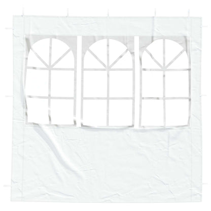 vidaXL Party Tent Sidewall 2 pcs 200 x 195 cm White PE and Steel