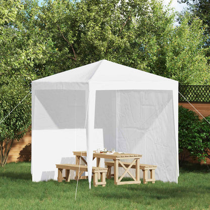 vidaXL Party Tent Sidewall 2 pcs White 200 x 195 cm PE and Steel