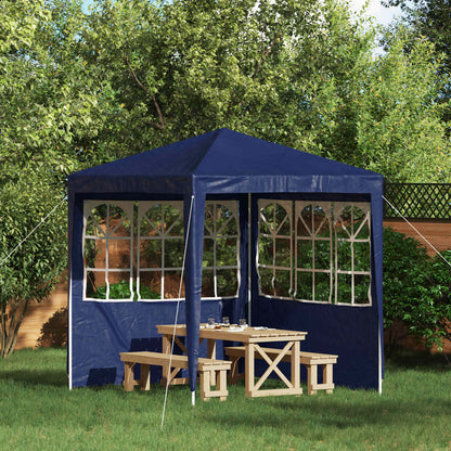 vidaXL Party Tent Sidewall 2 pcs 200 x 195 cm Blue PE and Steel