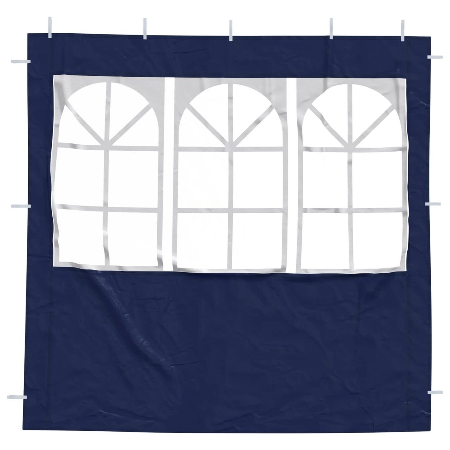 vidaXL Party Tent Sidewall 2 pcs 200 x 195 cm Blue PE and Steel