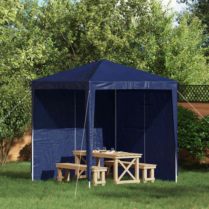 vidaXL Party Tent Sidewall 2 pcs Blue 200 x 195 cm PE and Steel