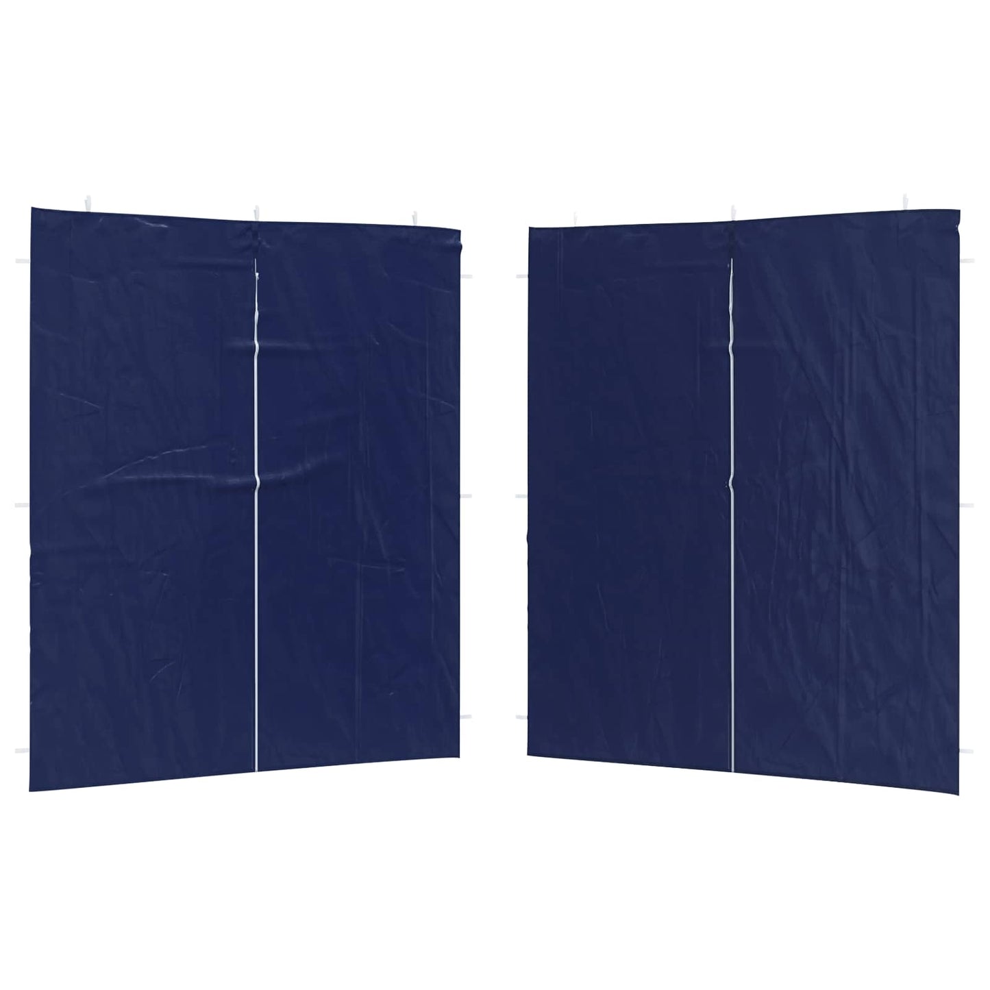 vidaXL Party Tent Sidewall 2 pcs Blue 200 x 195 cm PE and Steel