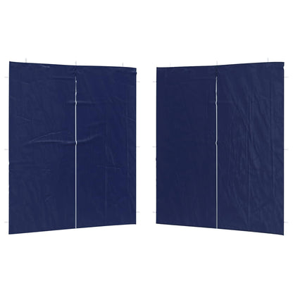 vidaXL Party Tent Sidewall 2 pcs Blue 200 x 195 cm PE and Steel