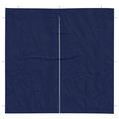 vidaXL Party Tent Sidewall 2 pcs Blue 200 x 195 cm PE and Steel
