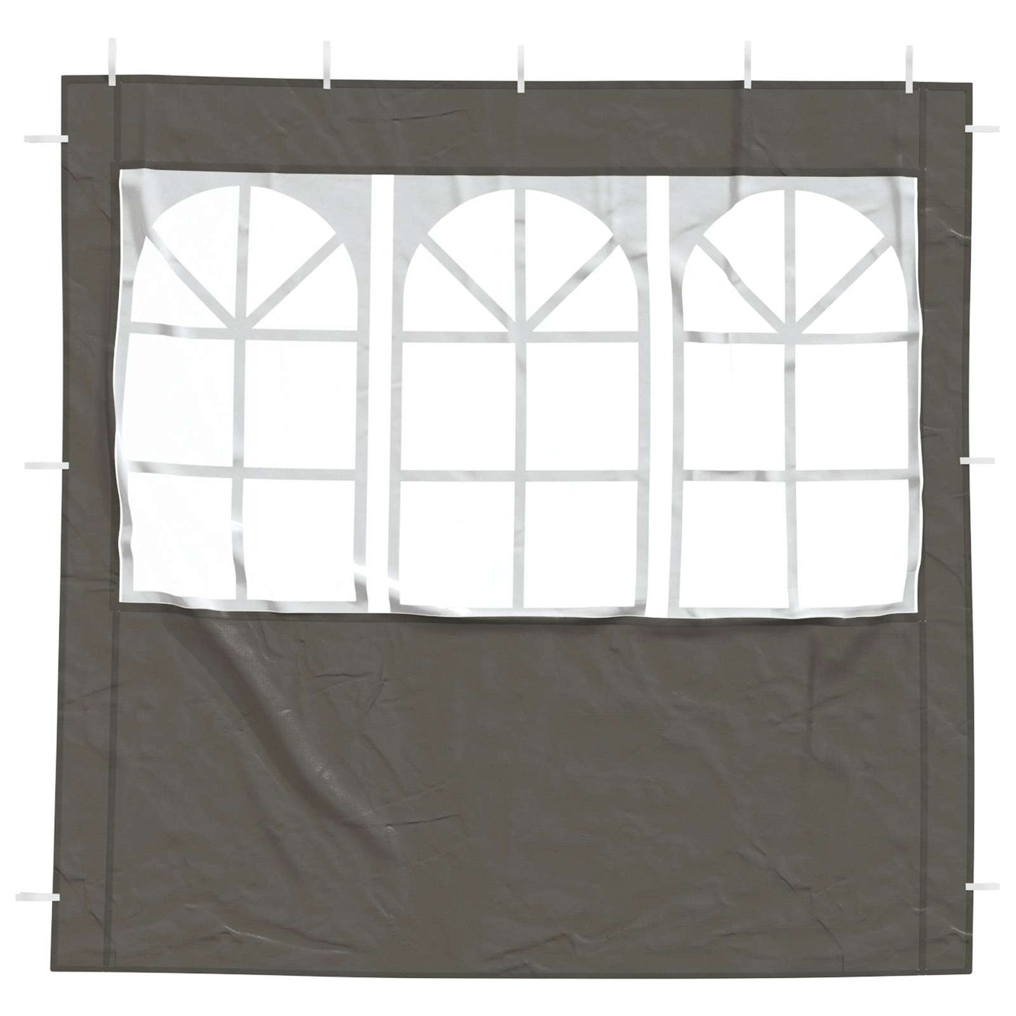 vidaXL Party Tent Sidewall 2 pcs 200 x 195 cm Anthracite PE and Steel