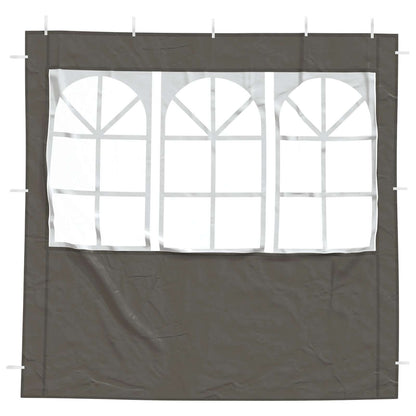 vidaXL Party Tent Sidewall 2 pcs 200 x 195 cm Anthracite PE and Steel