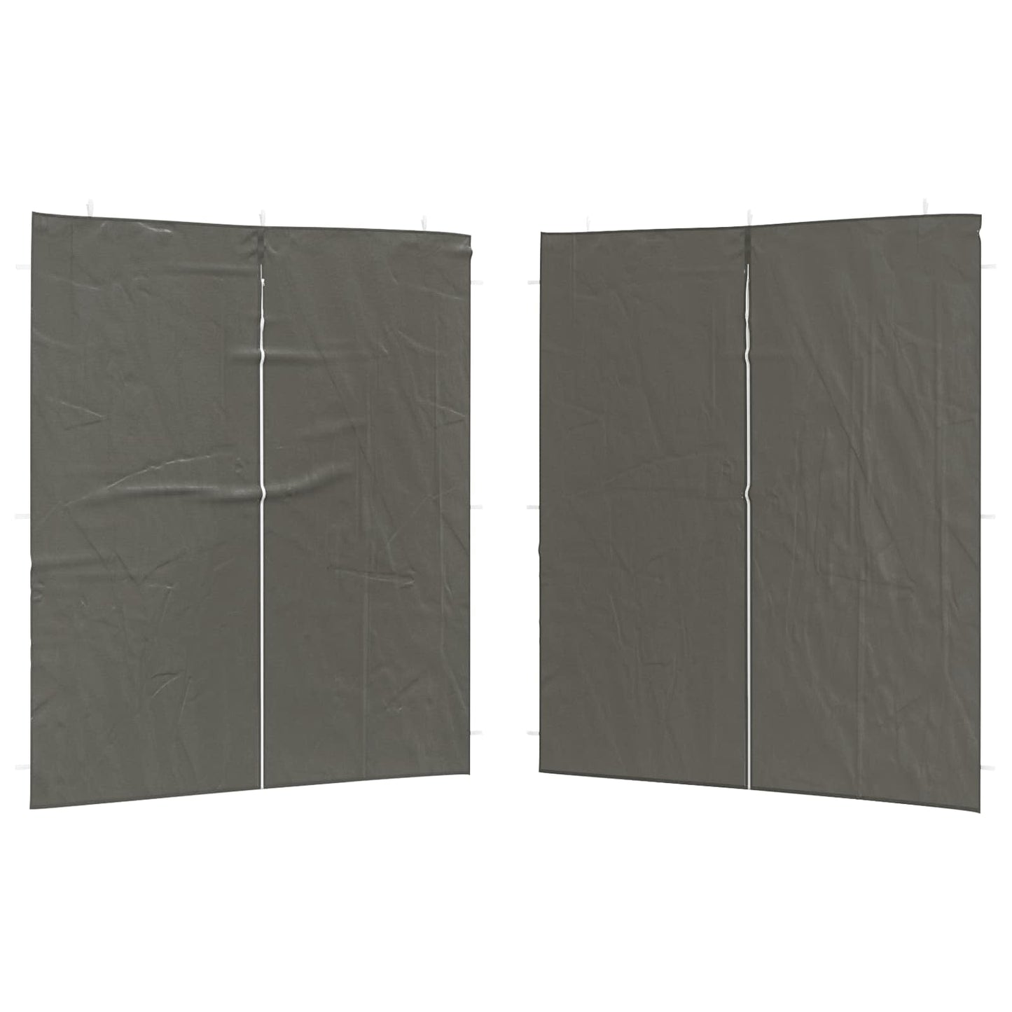 vidaXL Party Tent Sidewall 2 pcs Anthracite 200 x 195 cm PE and Steel