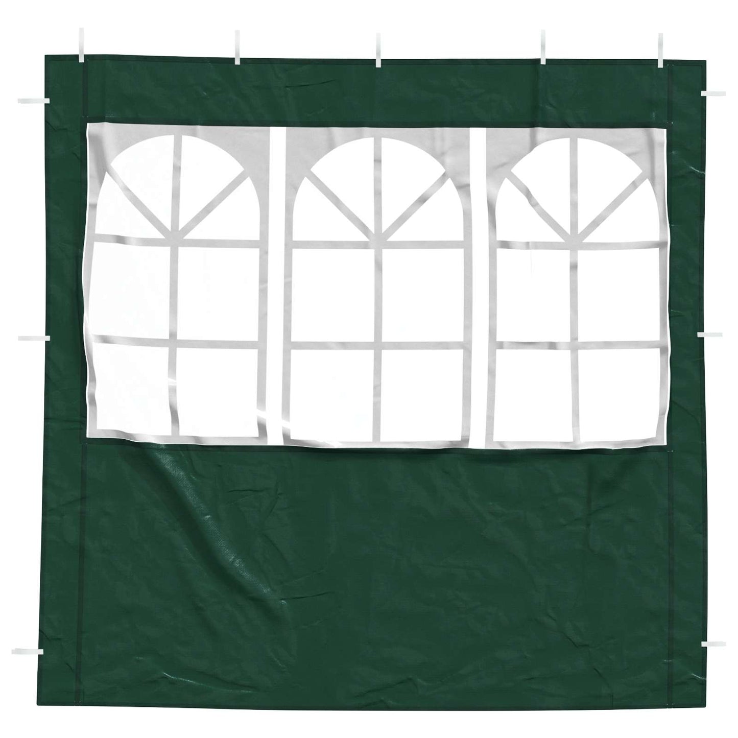 vidaXL Party Tent Sidewall 2 pcs 200 x 195 cm Green PE and Steel