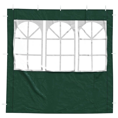 vidaXL Party Tent Sidewall 2 pcs 200 x 195 cm Green PE and Steel