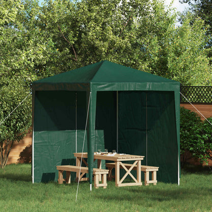vidaXL Party Tent Sidewall 2 pcs Green 200 x 195 cm PE and Steel