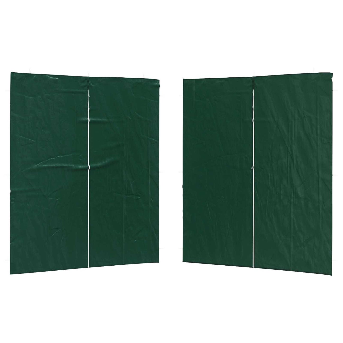 vidaXL Party Tent Sidewall 2 pcs Green 200 x 195 cm PE and Steel
