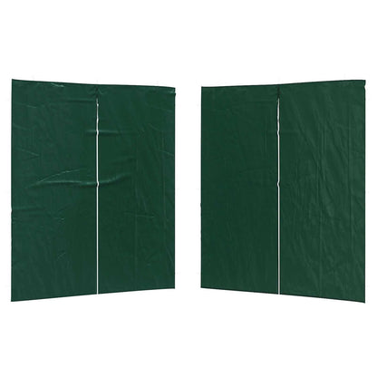 vidaXL Party Tent Sidewall 2 pcs Green 200 x 195 cm PE and Steel