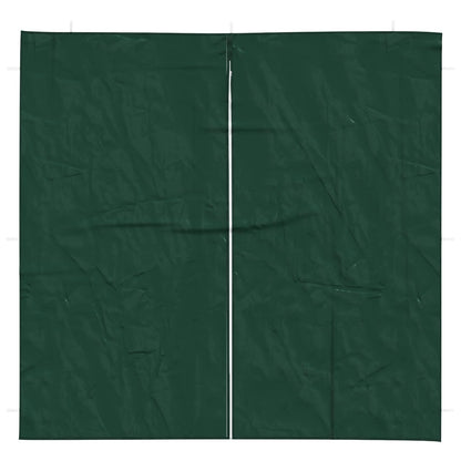 vidaXL Party Tent Sidewall 2 pcs Green 200 x 195 cm PE and Steel