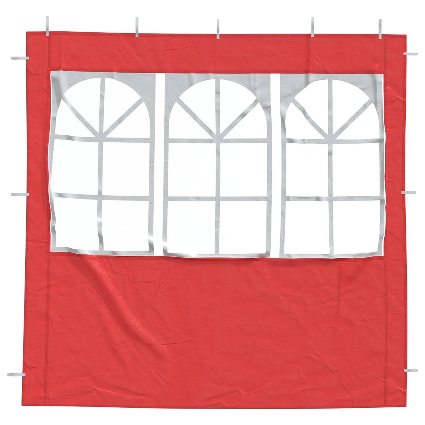 vidaXL Party Tent Sidewall 2 pcs 200 x 195 cm Red PE and Steel