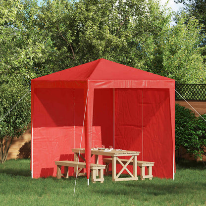 vidaXL Party Tent Sidewall 2 pcs Red 200 x 195 cm PE and Steel