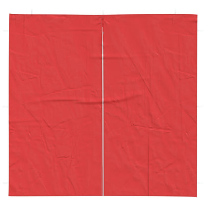 vidaXL Party Tent Sidewall 2 pcs Red 200 x 195 cm PE and Steel