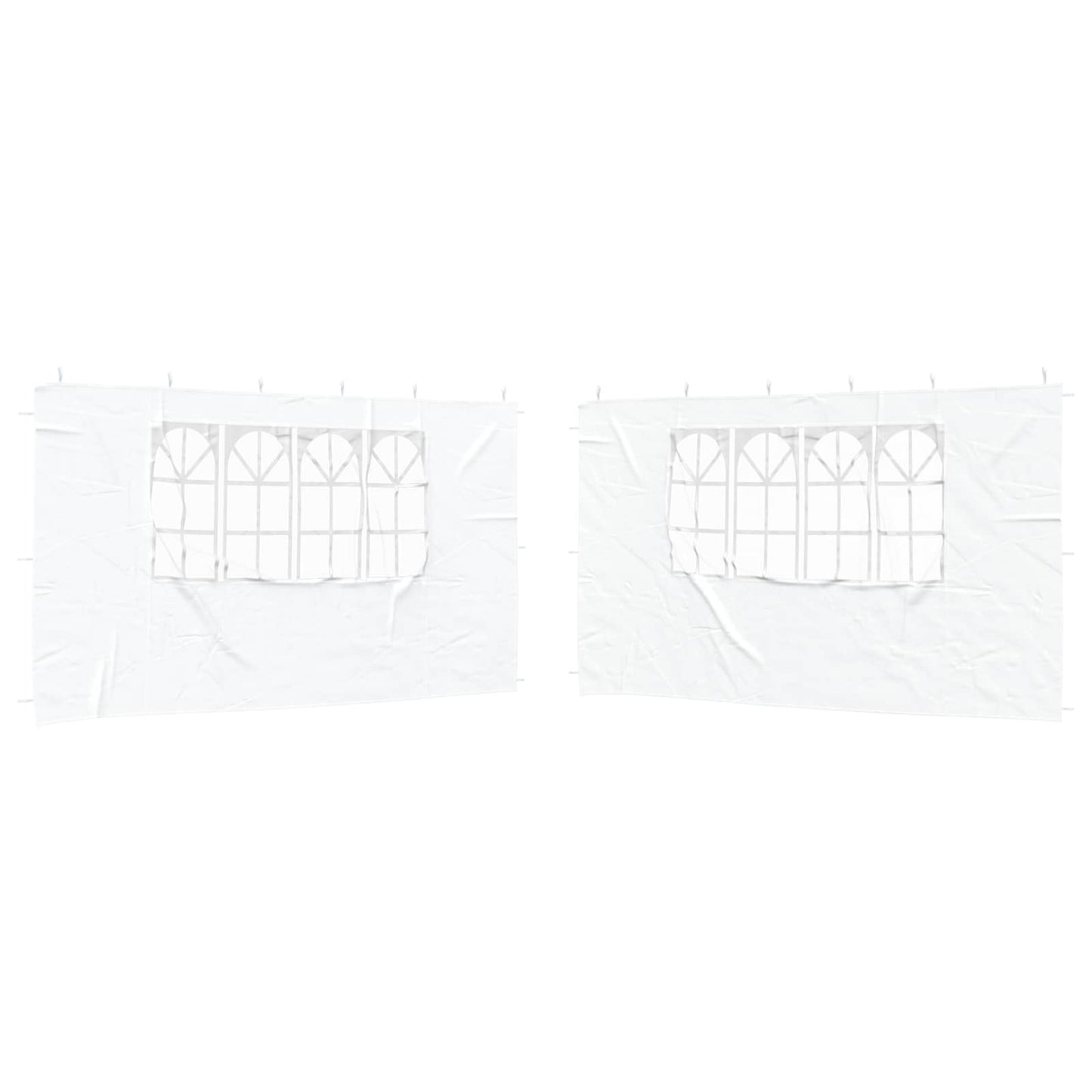 vidaXL Party Tent Sidewall 2 pcs 400 x 195 cm White PE and Steel