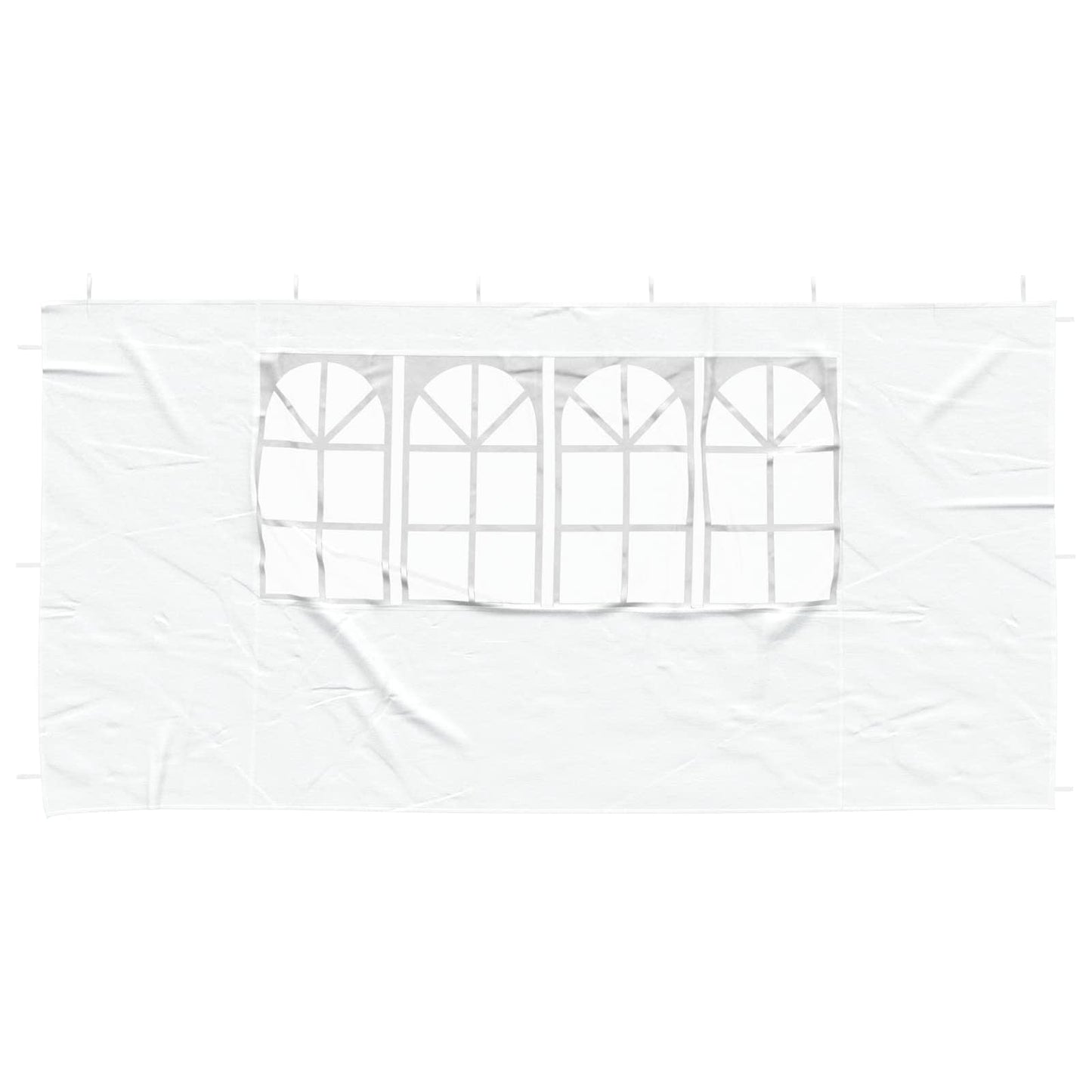 vidaXL Party Tent Sidewall 2 pcs 400 x 195 cm White PE and Steel