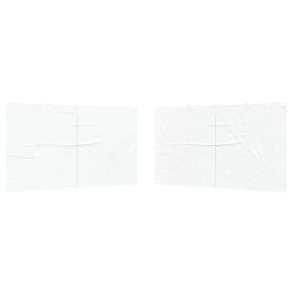 vidaXL Party Tent Sidewall 2 pcs White 400 x 195 cm PE and Steel
