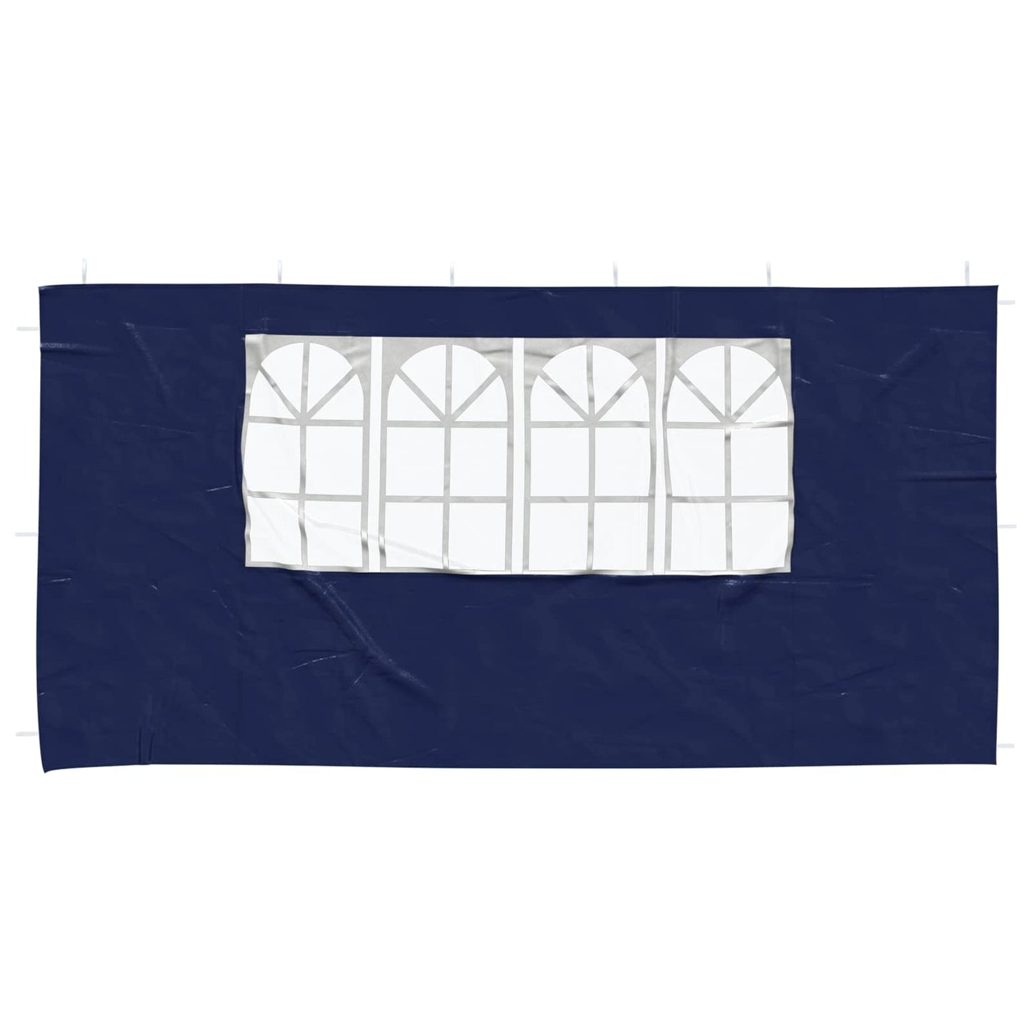 vidaXL Party Tent Sidewall 2 pcs 400 x 195 cm Blue PE and Steel