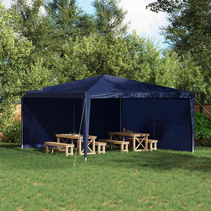 vidaXL Party Tent Sidewall 2 pcs Blue 400 x 195 cm PE and Steel