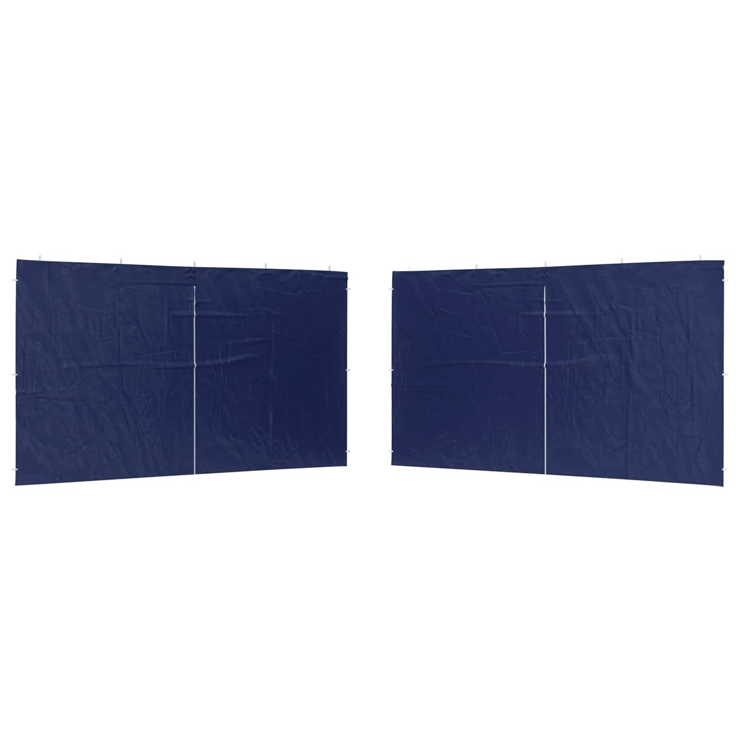 vidaXL Party Tent Sidewall 2 pcs Blue 400 x 195 cm PE and Steel