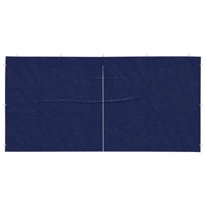 vidaXL Party Tent Sidewall 2 pcs Blue 400 x 195 cm PE and Steel