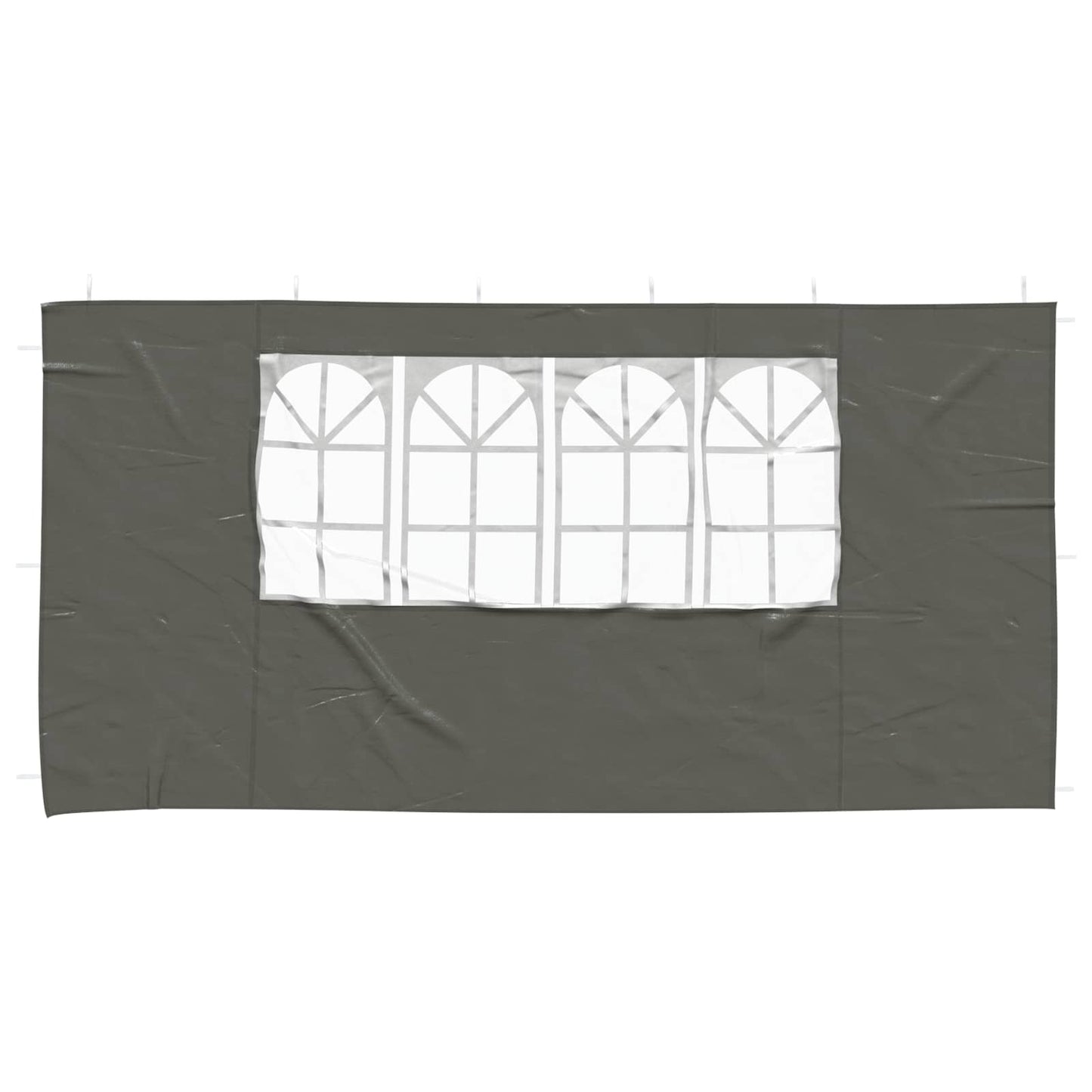 vidaXL Party Tent Sidewall 2 pcs 400 x 195 cm Anthracite PE and Steel