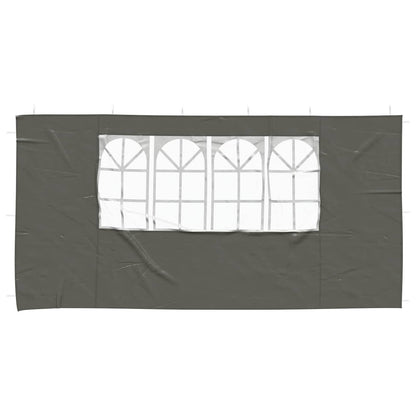 vidaXL Party Tent Sidewall 2 pcs 400 x 195 cm Anthracite PE and Steel
