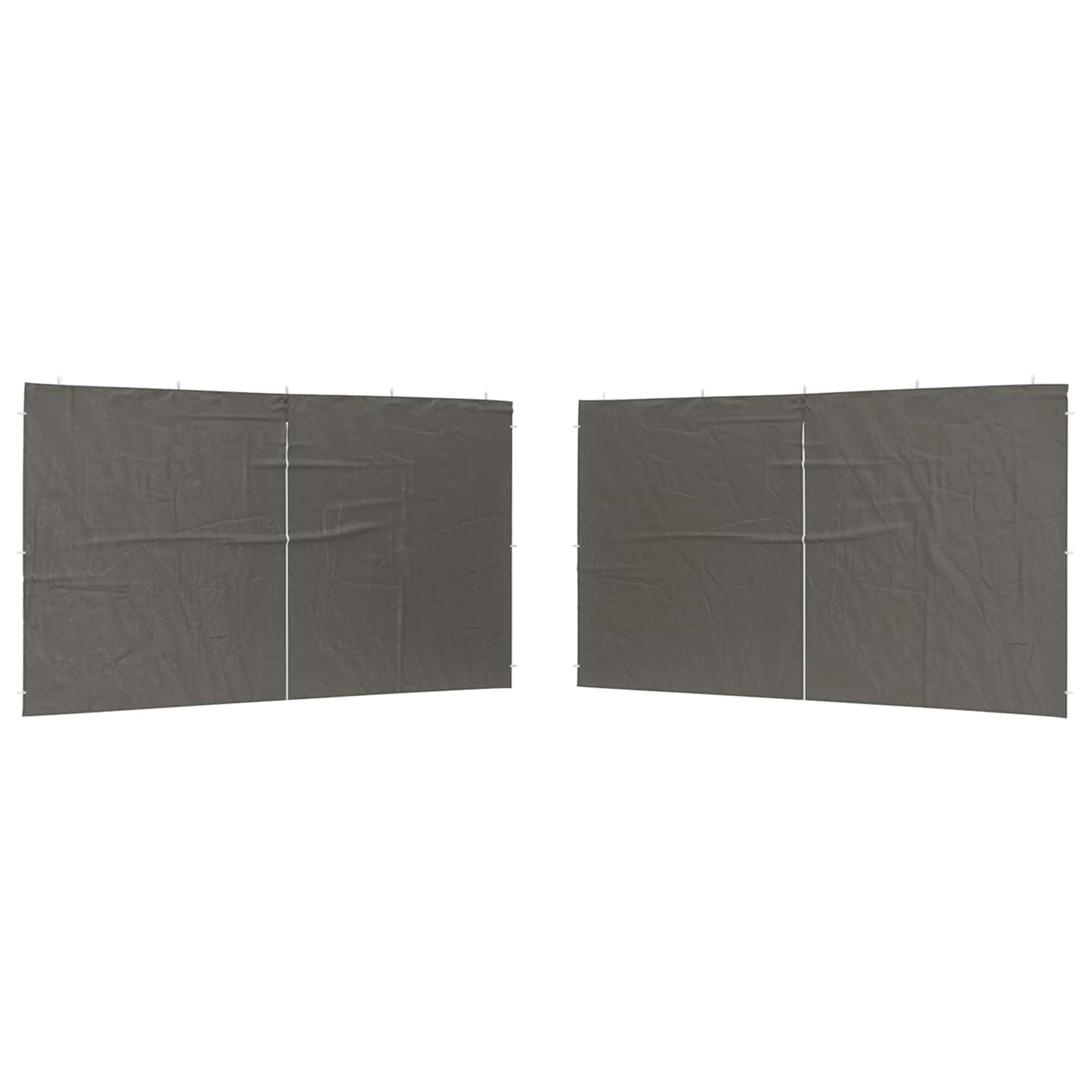 vidaXL Party Tent Sidewall 2 pcs Anthracite 400 x 195 cm PE and Steel