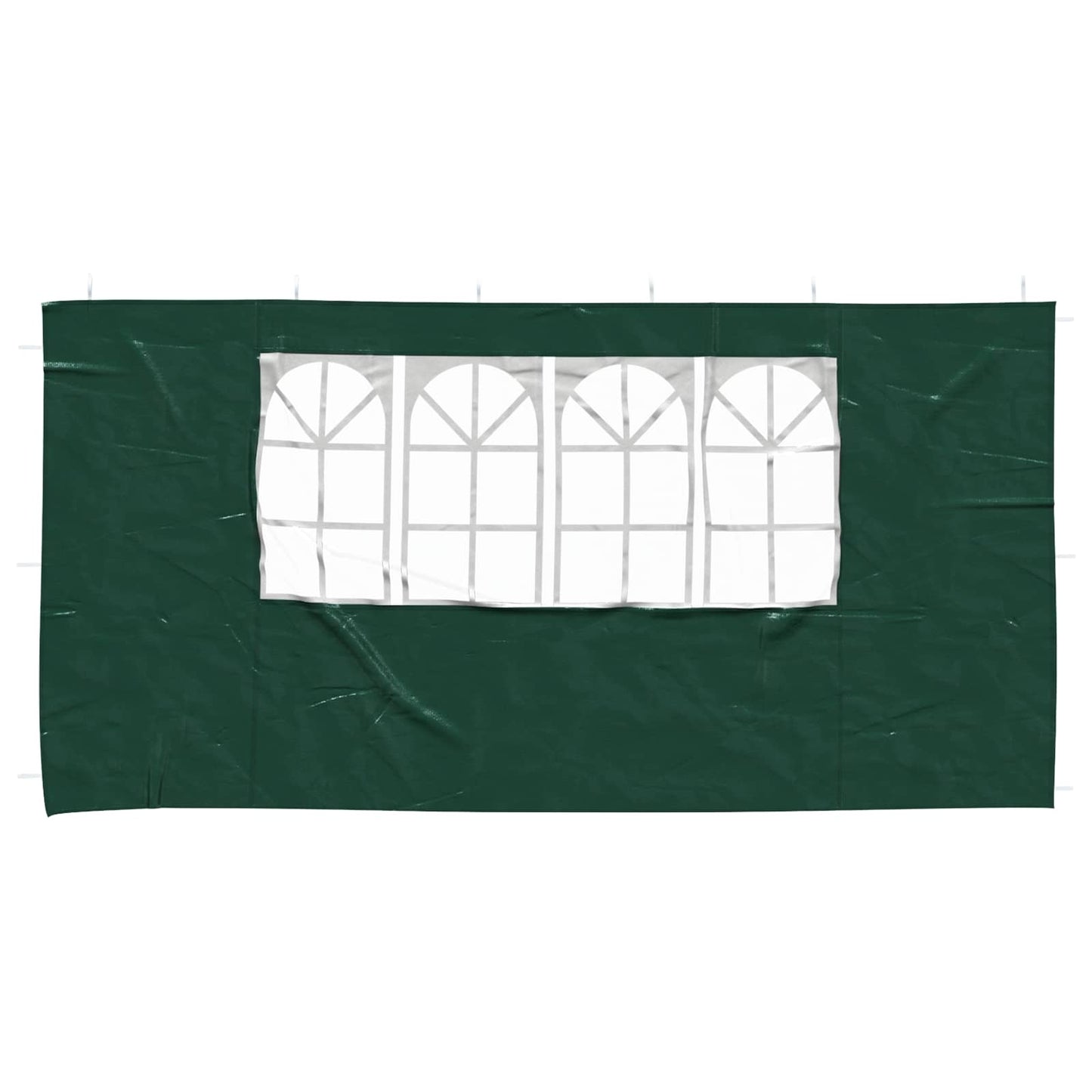 vidaXL Party Tent Sidewall 2 pcs 400 x 195 cm Green PE and Steel