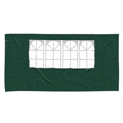 vidaXL Party Tent Sidewall 2 pcs 400 x 195 cm Green PE and Steel