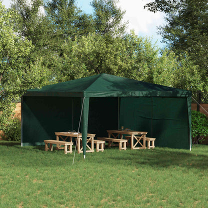 vidaXL Party Tent Sidewall 2 pcs Green 400 x 195 cm PE and Steel