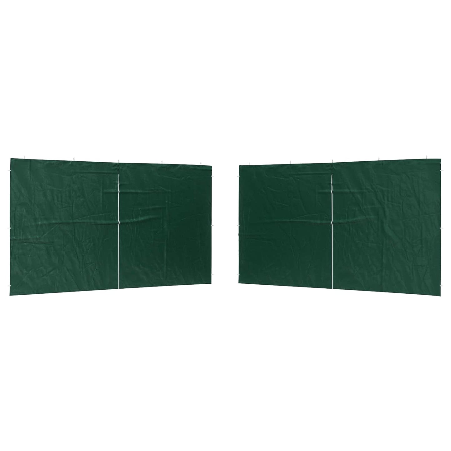 vidaXL Party Tent Sidewall 2 pcs Green 400 x 195 cm PE and Steel
