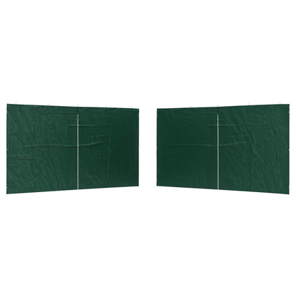 vidaXL Party Tent Sidewall 2 pcs Green 400 x 195 cm PE and Steel