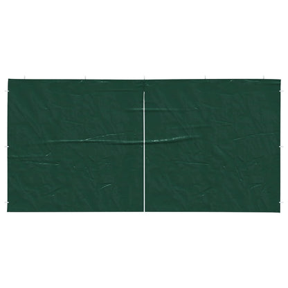 vidaXL Party Tent Sidewall 2 pcs Green 400 x 195 cm PE and Steel