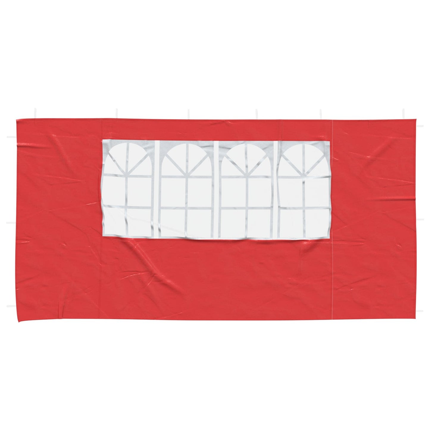 vidaXL Party Tent Sidewall 2 pcs 400 x 195 cm Red PE and Steel