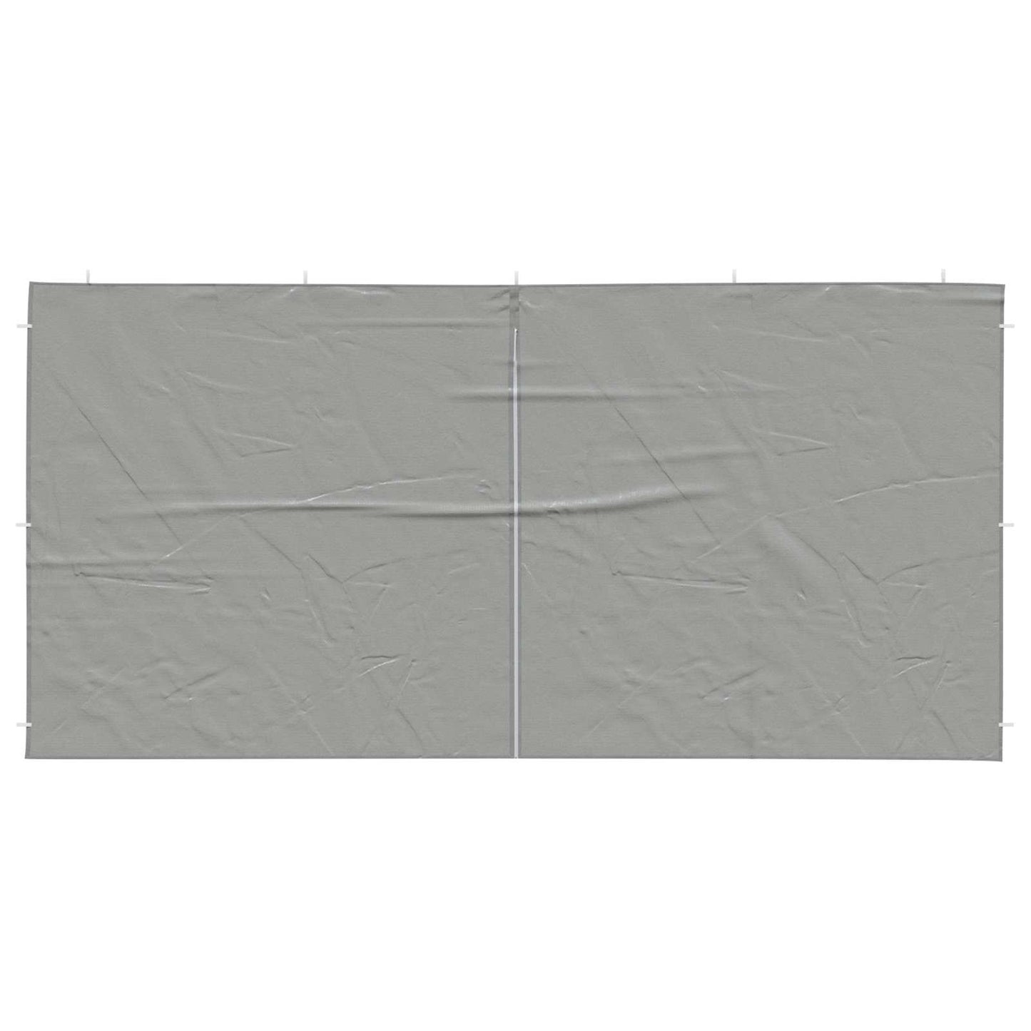 vidaXL Party Tent Sidewall 2 pcs Light Grey 400 x 195 cm PE and Steel