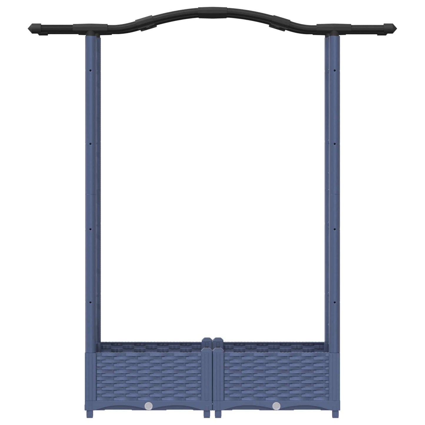 vidaXL Raised Bed with Trellis and Roof Grey 124 x 40 x 125 cm PP