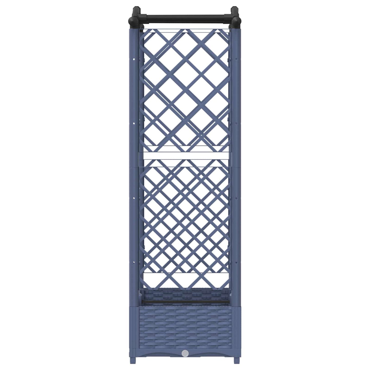 vidaXL Raised Bed with Trellis and Roof Grey 124 x 40 x 125 cm PP