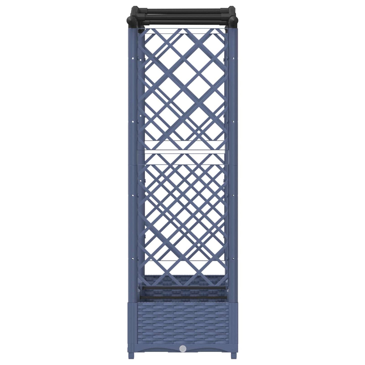 vidaXL Raised Bed with Trellis and Roof Grey 169 x 40 x 125 cm PP